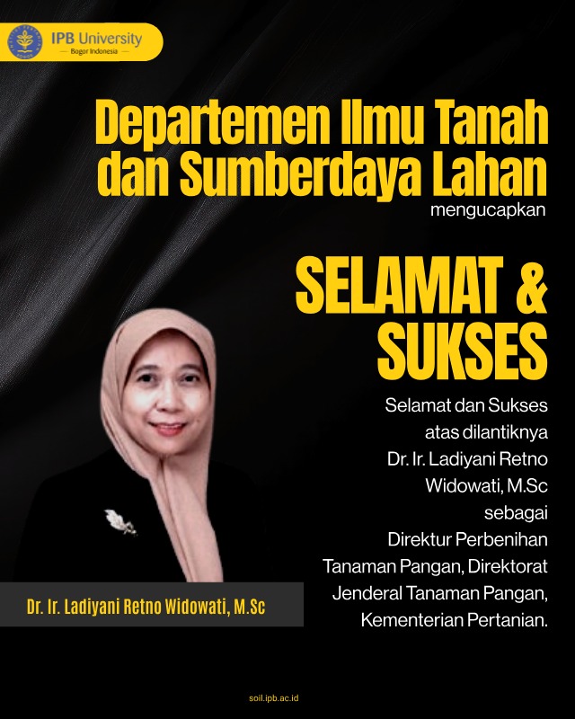 Selamat dan Sukses atas dilantiknya Dr. Ir. Ladiyani Retno Widowati, M.Sc Sebagai Direktur Perbenihan Tanaman Pangan, Direktorat Jenderal Tanaman Pangan, Kementerian Pertanian.